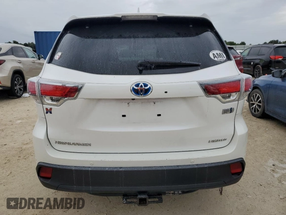 2015 Toyota Highlander Hybrid Limited with VIN 5TDDCRFH7FS012212, listed as a Copart auction lot 74031984 with 83,136 mi miles and Salvage Title. Bid and sale history available at carsss.com. Image 6.