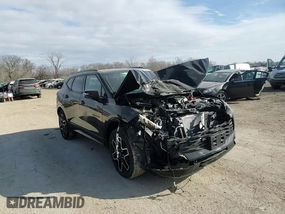 2025 Chevrolet Blazer RS with VIN 3GNKBKRS2SS102230, listed as a Copart auction lot 43135005 with 9,194 mi miles and Salvage title. Bid and sale history available at DreamBid. Image 12.