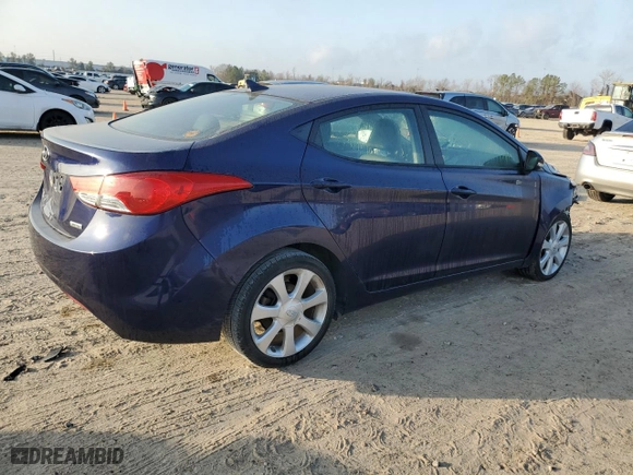 2013 Hyundai Elantra Limited with VIN 5NPDH4AE5DH232677, listed as a Copart auction lot 44137355 with 97,070 mi miles and Salvage Title. Bid and sale history available at carsss.com. Image 3.
