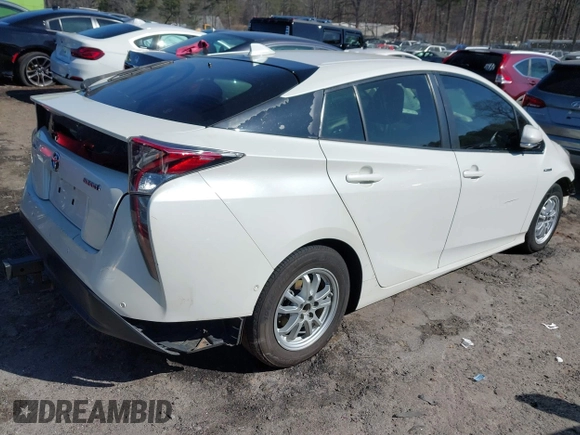 2018 Toyota Prius Two with VIN JTDKBRFU5J3076265, listed as a IAAI auction lot 41646990 with 216,021 mi miles. Bid and sale history available at carsss.com. Image 4.