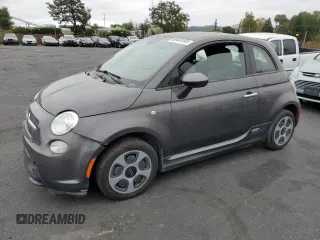 2015 FIAT 500e with VIN 3C3CFFGE6FT638320, listed as a Copart auction lot 66402495 with 74,257 mi miles and Clean title. Bid and sale history available at DreamBid. Image 1.