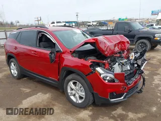 2024 GMC Terrain SLE with VIN 3GKALMEG9RL302058, listed as a IAAI auction lot 41691921 with 1,101 mi miles. Bid and sale history available at carsss.com. Image 1.
