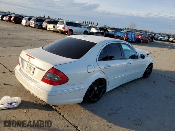 2009 Mercedes-Benz E-Class Sport 5.5L with VIN WDBUF72X79B376679, listed as a Copart auction lot 87035824 with 0 mi miles and Salvage Title. Bid and sale history available at carsss.com. Image 3.