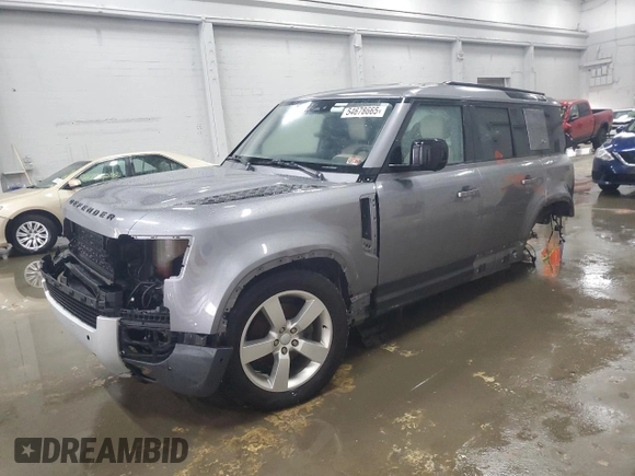 2021 Land Rover Defender S с VIN SALEJ7RX7M2062011, выставлен на аукционе Copart как лот 54678665 с пробегом 38 533 миль миль и Списание • Salvage title. История ставок и продаж доступна на DreamBid. Изображение 1.