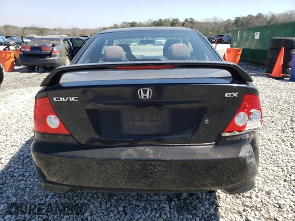 2005 Honda Civic EX with VIN 1HGEM21955L027043, listed as a Copart auction lot 48869745 with 214,072 mi miles and Salvage Title. Bid and sale history available at carsss.com. Image 6.
