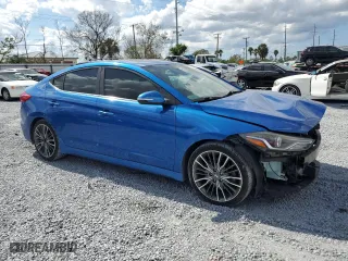 2018 Hyundai Elantra Sport with VIN KMHD04LB9JU637187, listed as a Copart auction lot 43939845 with 47,961 mi miles and Salvage Title. Bid and sale history available at carsss.com. Image 4.