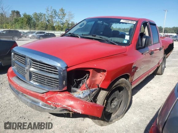 2006 Dodge 1500 SLT with VIN 1D7HU18206S683338, listed as a Copart auction lot 55272635 with 242,911 mi miles and Non Repairable. Bid and sale history available at carsss.com. Image 1.
