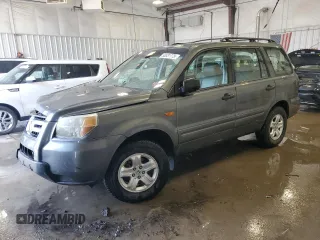 2007 Honda Pilot LX z VIN 5FNYF28107B025518, wystawiony jako Copart lot #58331775 z przebiegiem 130 641 mil mil oraz Nie do naprawy • Non repairable. Historia ofert i sprzedaży dostępna na DreamBid. Obrazek 1.