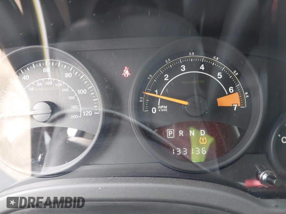 2014 Jeep Compass Sport with VIN 1C4NJCBA1ED725875, listed as a IAAI auction lot 42118863 with 133,136 mi miles. Bid and sale history available at carsss.com. Image 16.