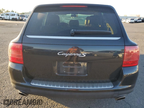 2006 Porsche Cayenne S with VIN WP1AB29P56LA65717, listed as a Copart auction lot 75788274 with 125,623 mi miles and Salvage Title. Bid and sale history available at carsss.com. Image 6.