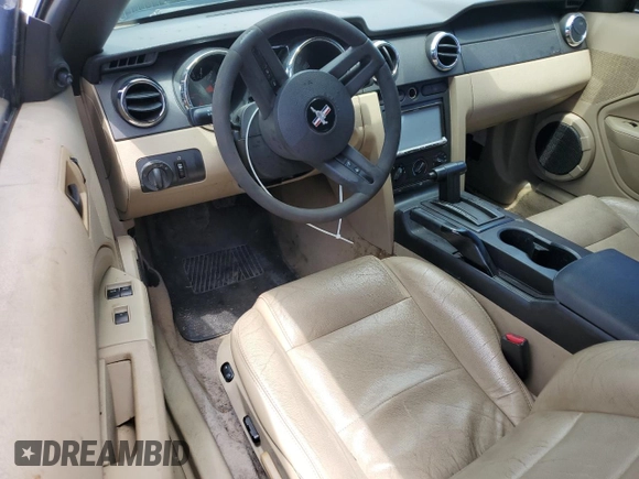 2007 Ford Mustang Deluxe with VIN 1ZVFT84N875303169, listed as a Copart auction lot 58171305 with 205,112 mi miles and Salvage title. Bid and sale history available at DreamBid. Image 8.