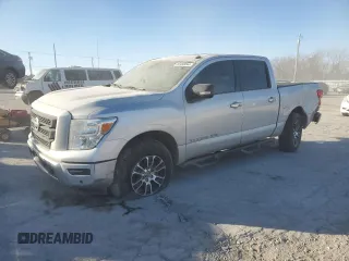 2020 Nissan Titan Platinum Reserve with VIN 1N6AA1EFXLN511854, listed as a Copart auction lot 83450044 with 75,894 mi miles and Salvage title. Bid and sale history available at DreamBid. Image 1.