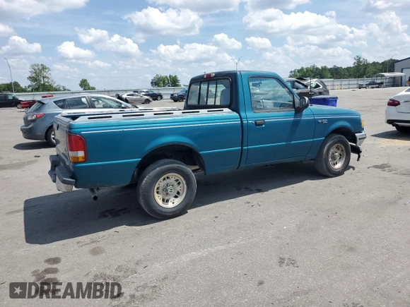 1993 Ford Ranger Splash with VIN 1FTCR10X2PUA80703, listed as a Copart auction lot 54696915 with 63,266 mi miles and Salvage Title. Bid and sale history available at carsss.com. Image 3.