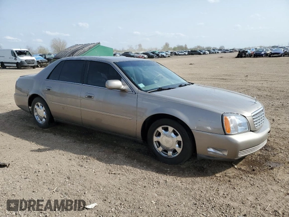 2001 Cadillac DeVille z VIN 1G6KD54YX1U242656, wystawiony jako Copart lot #54566105 z przebiegiem 200 016 mil mil oraz Szkoda całkowita • Salvage title. Historia ofert i sprzedaży dostępna na DreamBid. Obrazek 4.