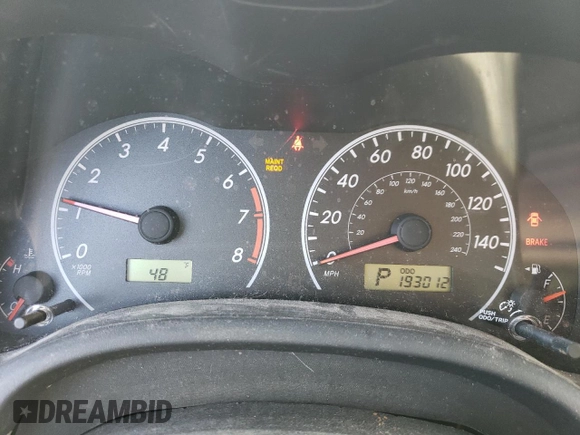 2012 Toyota Corolla L with VIN 2T1BU4EE7CC804623, listed as a Copart auction lot 49076715 with 193,012 mi miles and Salvage Title. Bid and sale history available at carsss.com. Image 9.