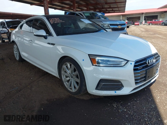 2018 Audi A5 Sportback Premium with VIN WAUANCF52JA130204, listed as a IAAI auction lot 42392730 with 79,466 mi miles and . Bid and sale history available at DreamBid. Image 1.
