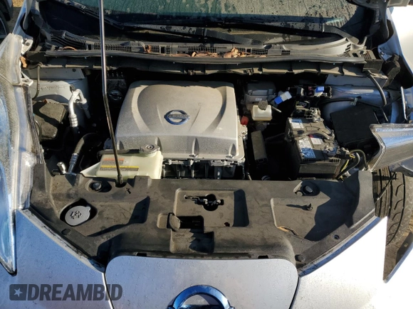 2013 Nissan LEAF S with VIN 1N4AZ0CP0DC400329, listed as a Copart auction lot 46677055 with 45,484 mi miles and Salvage Title. Bid and sale history available at carsss.com. Image 12.