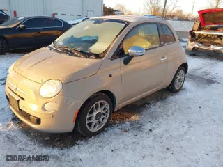 2012 FIAT 500 Pop with VIN 3C3CFFDR7CT181861, listed as a IAAI auction lot 41329821 with 108,287 mi miles. Bid and sale history available at carsss.com. Image 2.