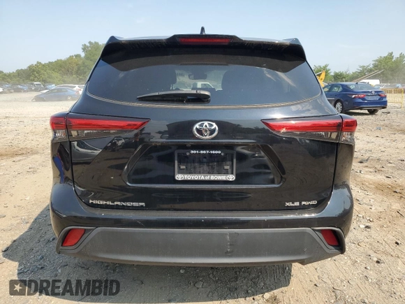 2022 Toyota Highlander XLE with VIN 5TDGZRBH6NS567328, listed as a Copart auction lot 66147185 with 205,654 mi miles and Clean title. Bid and sale history available at DreamBid. Image 6.