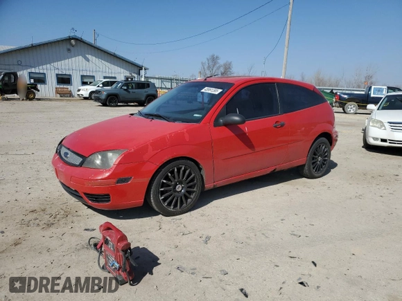 2007 Ford Focus S with VIN 1FAHP31N17W155180, listed as a Copart auction lot 48991395 with 210,400 mi miles and Salvage Title. Bid and sale history available at DreamBid. Image 1.