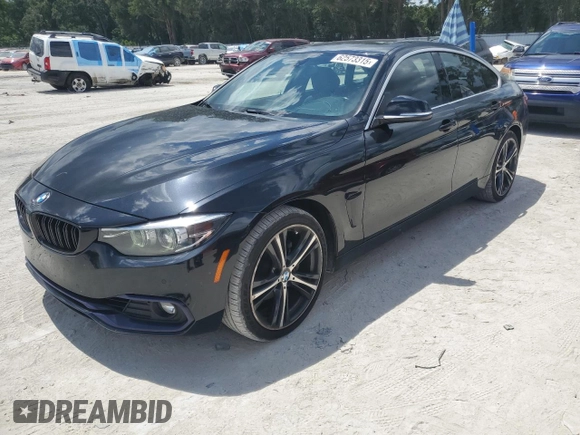 2018 BMW 4 Series 430i xDrive with VIN WBA4J3C54JBL03258, listed as a Copart auction lot 62573315 with 48,370 mi miles and Salvage title. Bid and sale history available at DreamBid. Image 1.
