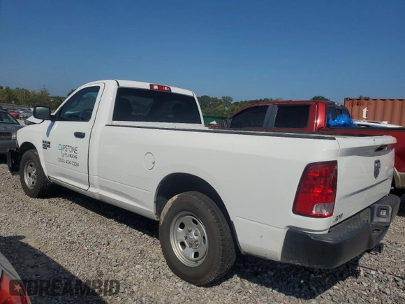 2021 Ram 1500 Tradesman with VIN 3C6JR6DG4MG614546, listed as a Copart auction lot 71808964 with 76,287 mi miles and Salvage title. Bid and sale history available at DreamBid. Image 2.