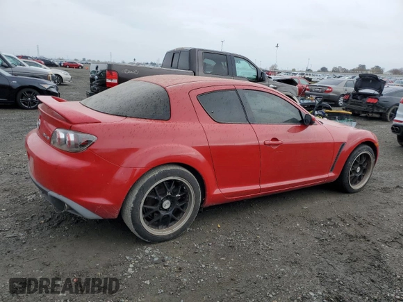 2005 Mazda RX-8 with VIN JM1FE17N050160633, listed as a Copart auction lot 43819245 with 88,404 mi miles and Clean Title. Bid and sale history available at carsss.com. Image 3.