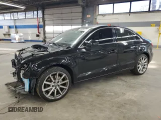 2015 Audi A3 Premium Plus with VIN WAUCCGFF8F1024586, listed as a Copart auction lot 46859475 with 130,634 mi miles and Salvage title. Bid and sale history available at DreamBid. Image 1.