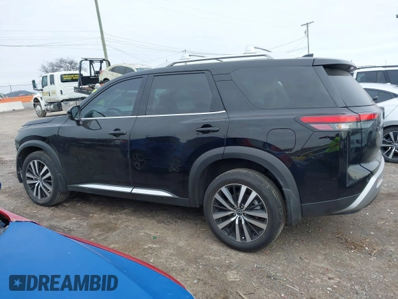 2023 Nissan Pathfinder Platinum with VIN 5N1DR3DG6PC257054, listed as a IAAI auction lot 41565552 with 9,952 mi miles and . Bid and sale history available at DreamBid. Image 15.