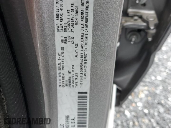 2022 Ram 1500 Big Horn z VIN 1C6RRFBGXNN278996, wystawiony jako Copart lot #55657725 z przebiegiem 65 207 mil mil oraz Czysty tytuł • Clean title. Historia ofert i sprzedaży dostępna na DreamBid. Obrazek 12.