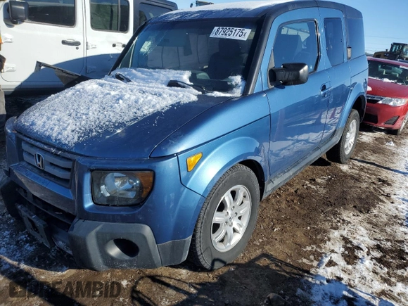 2007 Honda Element EX with VIN 5J6YH27727L013653, listed as a Copart auction lot 87925175 with 114,612 mi miles and Salvage Title. Bid and sale history available at DreamBid. Image 1.