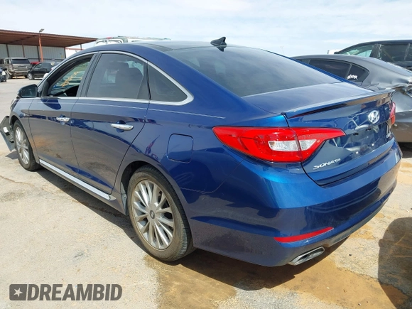 2015 Hyundai Sonata Limited with VIN 5NPE34AF1FH037271, listed as a IAAI auction lot 42060612 with 51,363 mi miles and . Bid and sale history available at carsss.com. Image 3.