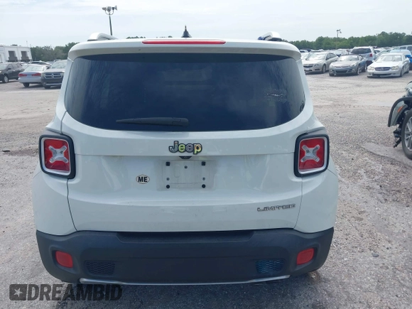 2017 Jeep Renegade Limited with VIN ZACCJADB4HPG08511, listed as a IAAI auction lot 40992295 with 91,229 mi miles and . Bid and sale history available at DreamBid. Image 16.