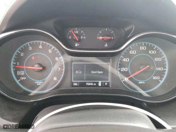 2017 Chevrolet Cruze LS with VIN 1G1BC5SM1H7169176, listed as a Copart auction lot 47208645 with 75,845 mi miles and Salvage Title. Bid and sale history available at carsss.com. Image 9.