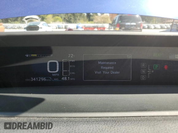 2016 Toyota Prius Two with VIN JTDKBRFU0G3505594, listed as a Copart auction lot 54621335 with 341,296 mi miles and Clean Title. Bid and sale history available at DreamBid. Image 9.