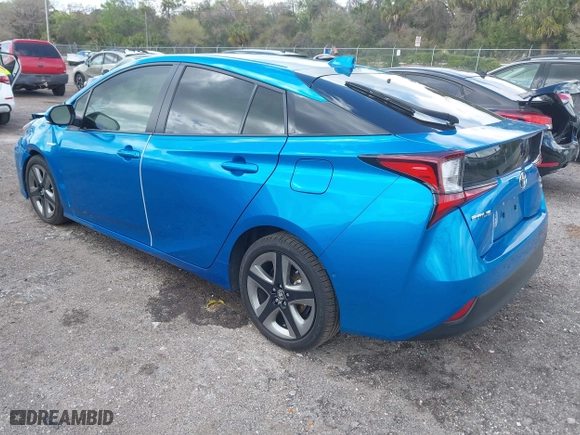 2022 Toyota Prius L Eco with VIN JTDKAMFU5N3165006, listed as a IAAI auction lot 41753470 with 33,567 mi miles. Bid and sale history available at carsss.com. Image 3.