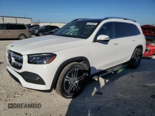 2023 Mercedes-Benz GLS with VIN 4JGFF5KE1PA954917, listed as a Copart auction lot 43770605 with 25,265 mi miles and Salvage Title. Bid and sale history available at carsss.com. Image 1.