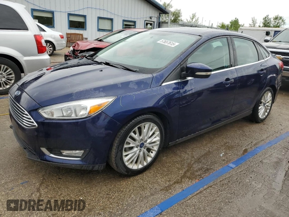2017 Ford Focus Titanium with VIN 1FADP3J25HL291643, listed as a Copart auction lot 57657615 with 174,582 mi miles and Salvage title. Bid and sale history available at DreamBid. Image 1.