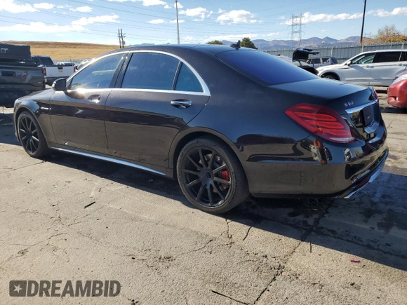 2016 Mercedes-Benz S-Class AMG S 63 with VIN WDDUG7JB0GA235269, listed as a Copart auction lot 78687474 with 52,452 mi miles and Salvage Title. Bid and sale history available at carsss.com. Image 2.