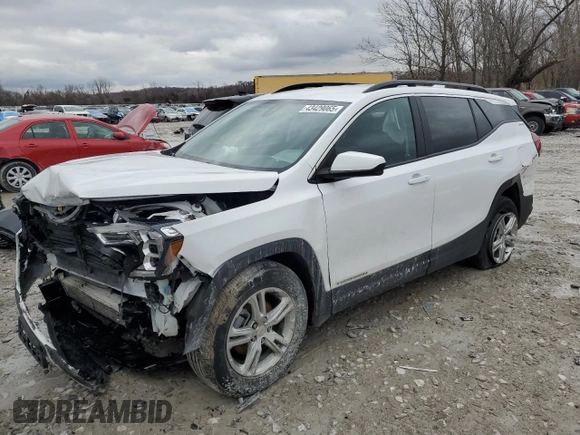 2022 GMC Terrain SLE with VIN 3GKALMEV8NL211534, listed as a Copart auction lot 43429065 with 51,386 mi miles and Salvage Title. Bid and sale history available at carsss.com. Image 1.