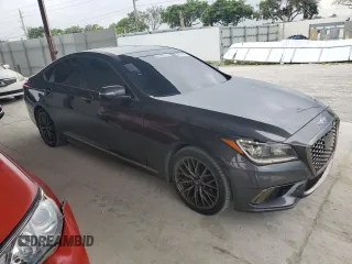 2019 Genesis G80 3.8L with VIN KMTFN4JE2KU313156, listed as a Copart auction lot 76731004 with 75,469 mi miles and Clean Title. Bid and sale history available at carsss.com. Image 4.