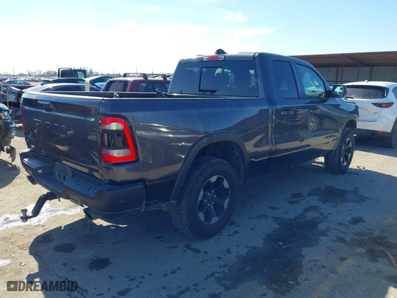 2019 Ram 1500 Rebel with VIN 1C6SRFET7KN861046, listed as a IAAI auction lot 41410878 with 110,626 mi miles. Bid and sale history available at carsss.com. Image 4.
