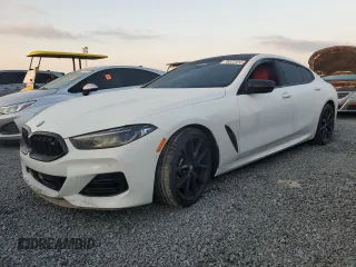 2023 BMW 8 Series M850i with VIN WBAGV8C0XPCL58173, listed as a Copart auction lot 76322394 with 24,954 mi miles and Non Repairable. Bid and sale history available at carsss.com. Image 1.