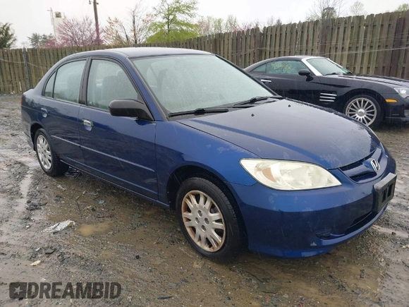 2005 Honda Civic LX z VIN 1HGES16555L014038, wystawiony jako IAAI lot #42027663 z przebiegiem 160 632 mil mil oraz . Historia ofert i sprzedaży dostępna na DreamBid. Obrazek 1.
