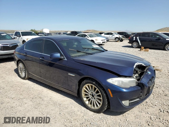 2013 BMW 5 Series 535i xDrive with VIN WBAFU7C52DDU76017, listed as a Copart auction lot 57461795 with 160,417 mi miles and Salvage title. Bid and sale history available at DreamBid. Image 4.