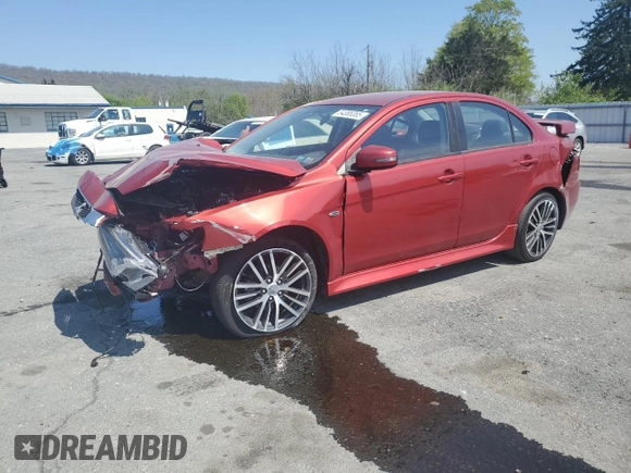 2017 Mitsubishi Lancer ES with VIN JA32V2FW8HU002776, listed as a Copart auction lot 54385355 with 96,620 mi miles and Salvage Title. Bid and sale history available at carsss.com. Image 1.