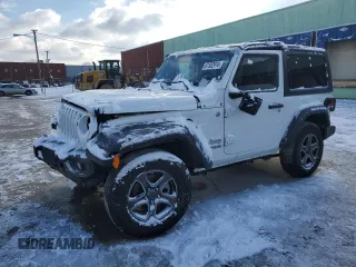 2018 Jeep Wrangler Sport with VIN 1C4GJXAG7JW188322, listed as a Copart auction lot 87352914 with 101,964 mi miles and Salvage Title. Bid and sale history available at carsss.com. Image 1.