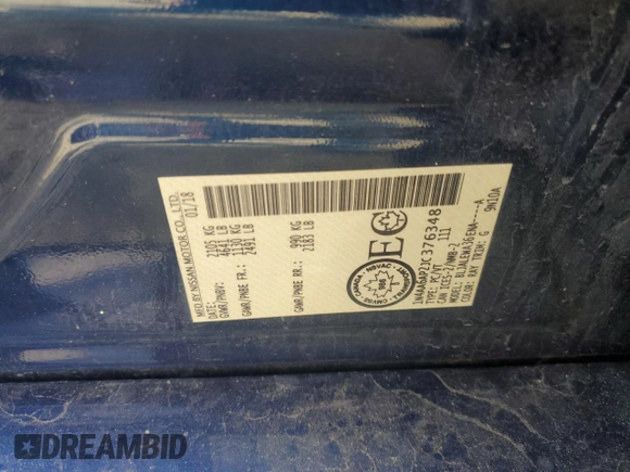2018 Nissan Maxima S z VIN 1N4AA6AP2JC376348, wystawiony jako Copart lot #57716175 z przebiegiem 80 469 mil mil oraz Szkoda całkowita • Salvage title. Historia ofert i sprzedaży dostępna na DreamBid. Obrazek 12.