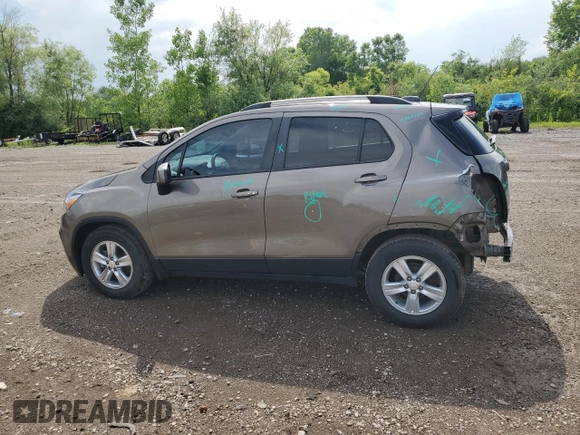 2021 Chevrolet Trax LT with VIN KL7CJLSB4MB357568, listed as a Copart auction lot 61654405 with 51,809 mi miles and Salvage title. Bid and sale history available at DreamBid. Image 2.