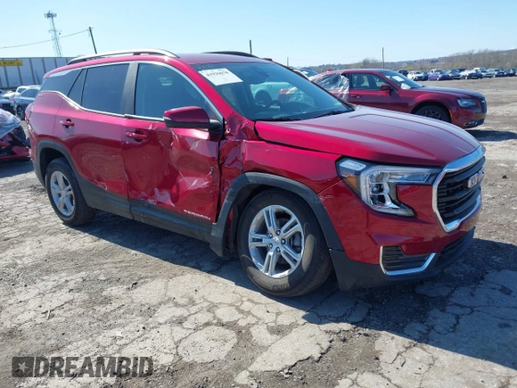 2023 GMC Terrain SLE with VIN 3GKALMEG0PL177061, listed as a IAAI auction lot 41936670 with 18,507 mi miles and . Bid and sale history available at carsss.com. Image 1.